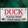 RED OCEAN DUCK! Please Mind Your Head Friendship Home Gift