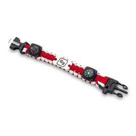 Survival Bracelet | With Emergency Applications | Fluorescent | Red and White | Wrists | Elite Bags