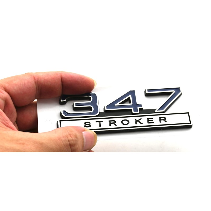 2pcs 347 Liter 5.7 Stroker Engine Emblems Badge 3D Decals