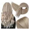 Fshine Extensiones De Cabello Humano 50gr 14in 18 Ash Blonde