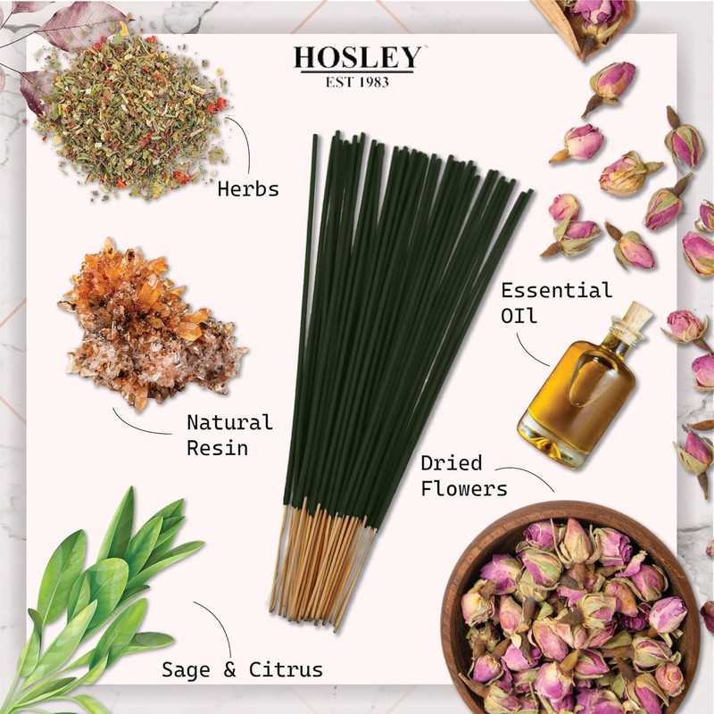 Hosley 40 Pack Incense Sticks – Sage & Citrus –