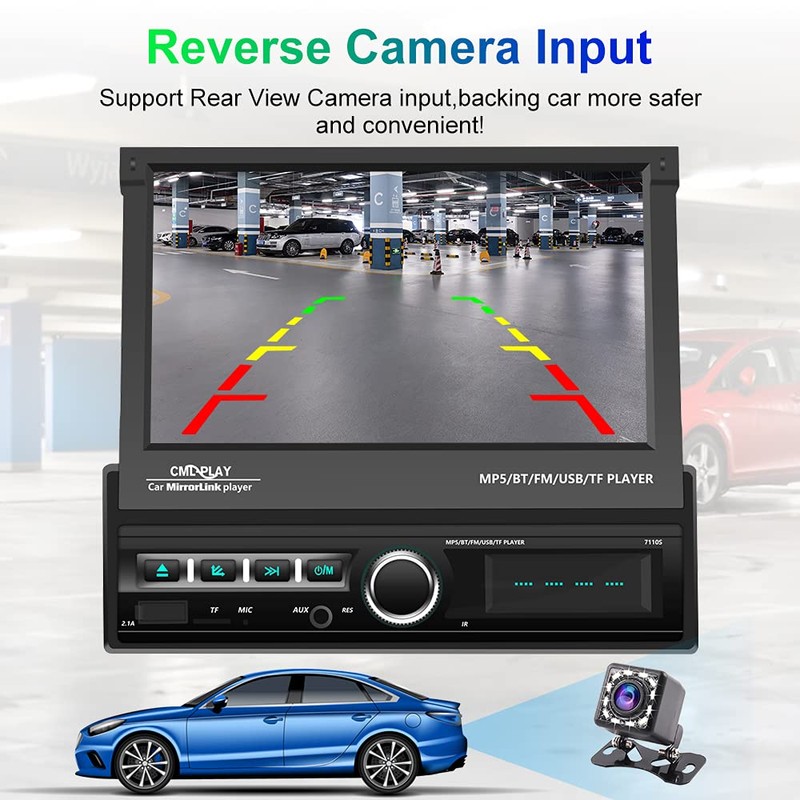 Hikity Single Din Touchscreen Car Stereo 7 Inch Touch Screen