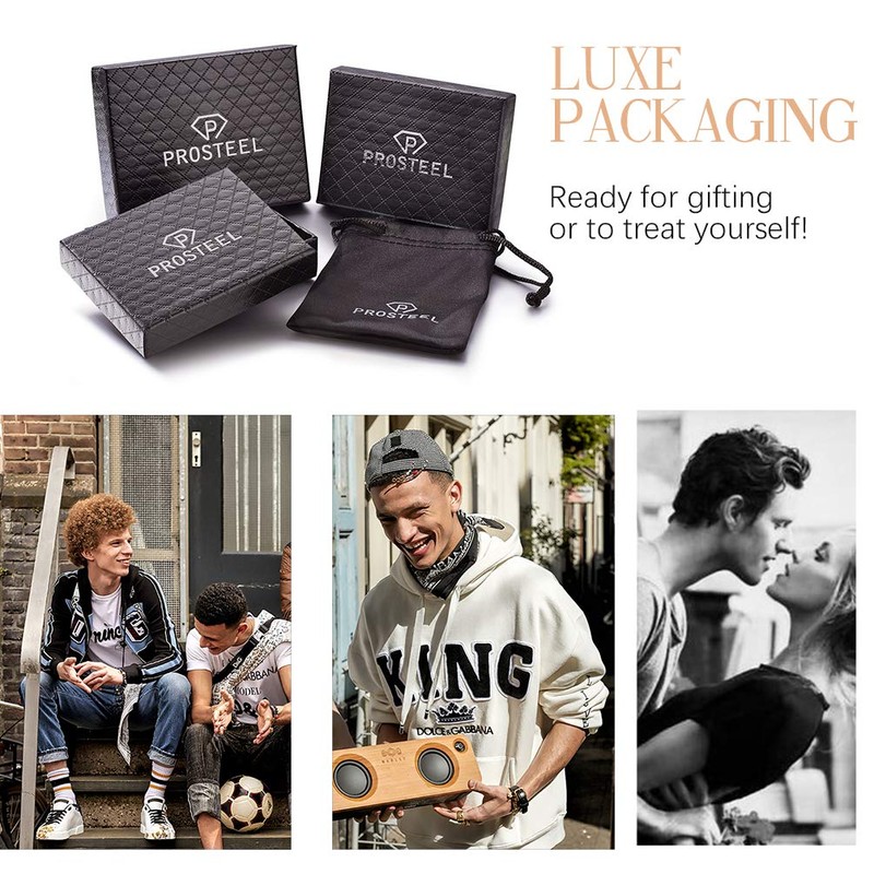 PROSTEEL Cross Pendant Necklace Men Jewelry Inspirational Military Dog Tag