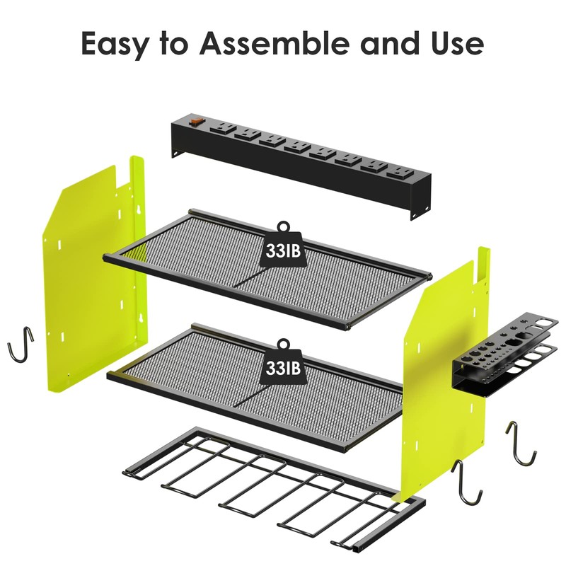 CCCEI Modular Power Tool Organizer Wall Mount with Charging Station.
