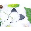 Bonnie Z. Leonardo Fine Velvet Cat Ears Headband Grey-CA