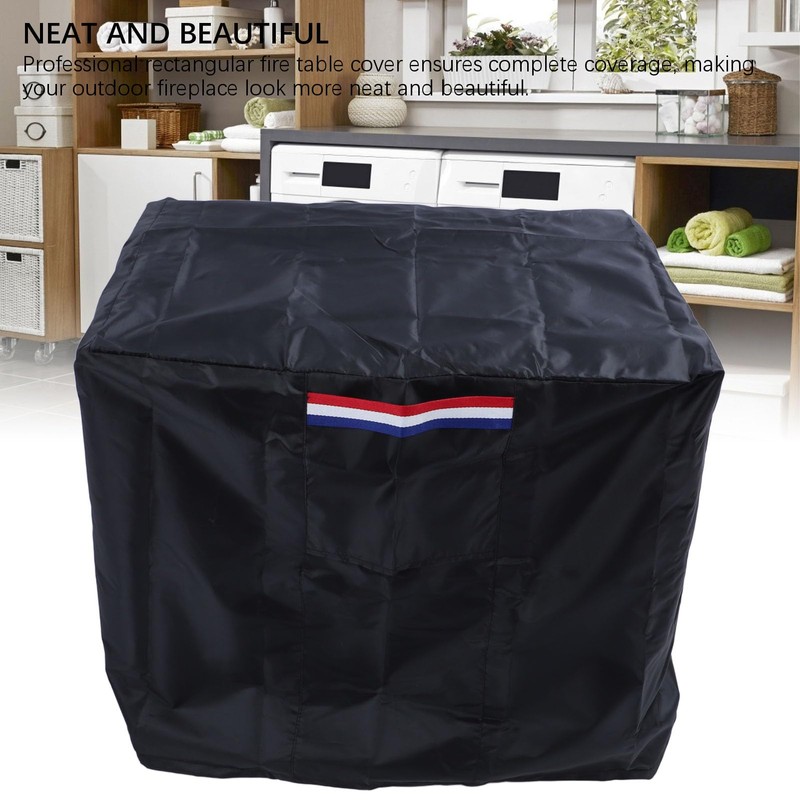 Large Rectangular Fire Pit Cover - 420D Silver Coated Waterproof