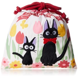 Marushin 1025006400 Cup Drawstring Bag, Small, Ghibli, Kiki's Delivery Service, Jiji and Tulip, Girls, Kindergarten Entrance Supplies, Kindergarten Preparation, Nursery School, Kindergarten, Elementary School, H 7.9 x W 7.5 inches (20 x 19 cm)