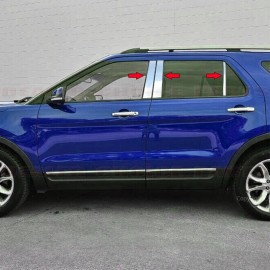 Torox For 2011-2019 Ford Explorer NO Keypad cutout CHROME STAINLESS STEEL Pillar Posts