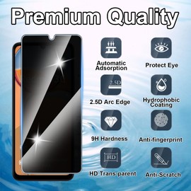 Hirshen [2 Stück] Sichtschutzfolie für Redmi 13C Panzer Schutz Glas, Anti-Spähen Privatsphäre Schutzfolie, 9H Härte, Anti-Kratzer, Bläschenfrei,Anti-Spy