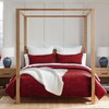 Levtex Home - Cross Stitch Velvet Red Quilt Set -