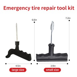 Luminuti 1 Pack 8 Pieces Tire Repair Kit with Drill Bit T Handle Tire Repair Tools, Fits for Car,Motorcycle, ATV,SUV, Vans