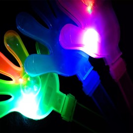Party Led 10 Aplaudidores Luminosos Led Multicolor Manita Luz Fiesta