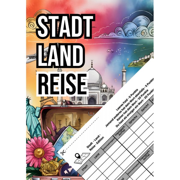 Stadt Land Reise: Geschenk für Reiselustige - Der perfekte Spieleblock