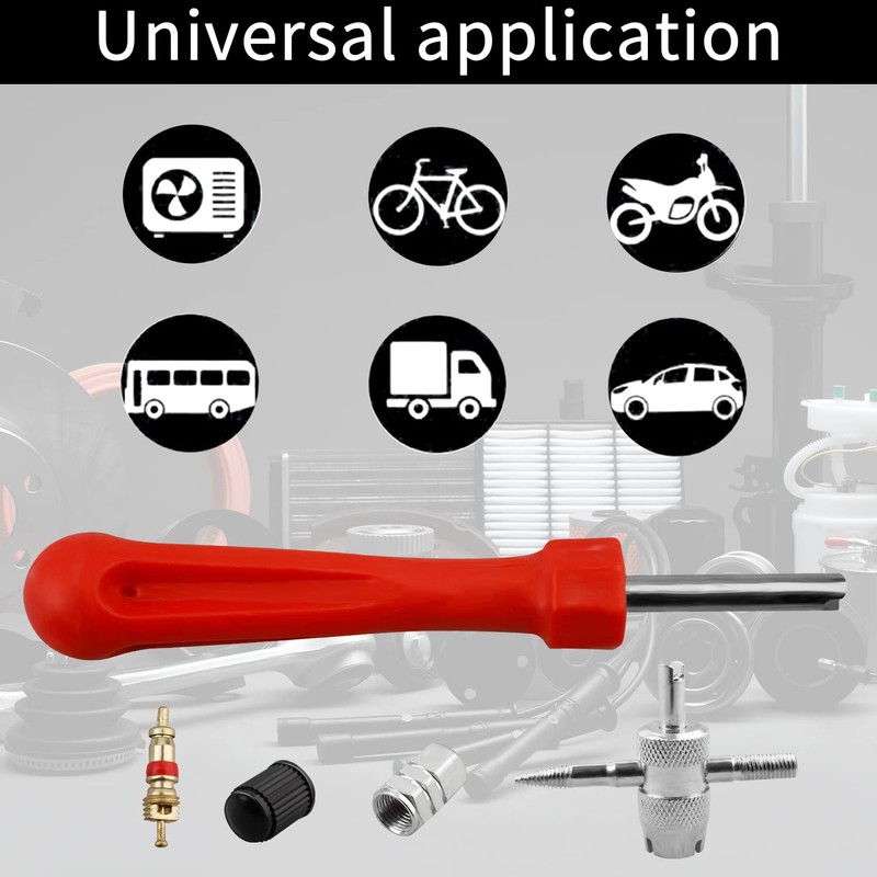 Lanjue Tyre Valve Repair Kit, Schrader Valve Tool Valve Core