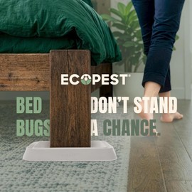 Bed Bug Interceptors – 8 Pack | Bed Bug Blocker (XL) Interceptor Traps | Extra Large Insect Trap, Monitor, and Detector for Bed Legs (White)