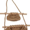 Hanging Fruit Basket 3 Tier Wall Mounted Handcraft Hemp Rope