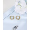Teppdfann 18K Gold Plated Huggie Hoop Earrings - Twisted Texture