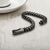 Ushinelit Retro Stainless Steel Bracelet Twist Rope Chain, Antique Black