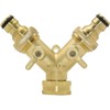 Pipe Fittings Brass 3/4" Threaded Y Irrigation Valve Manifold 5/8"