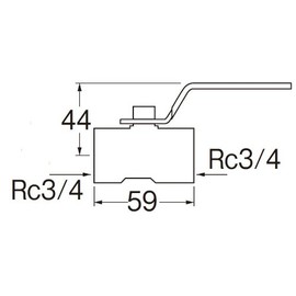SANEI [Valves/Stop-Stops] Stainless Steel Ball Valve, Nominal 20
