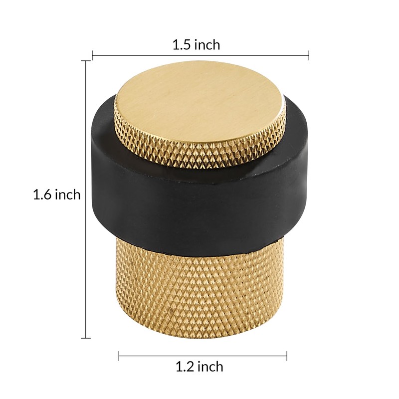 SAILANKA Solid Brass Door Stopper Heavy Duty Cylindrical Floor Mount