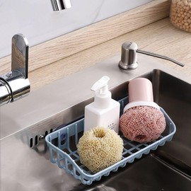 Vugyue Pink Multifunctional Drain Rack, Hanging Storage Rack, Sink Shelf Suction Cup Dishwashing Soap Sponge Holde, Kitchen Accessories, Drain Basket