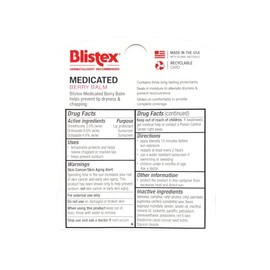 Blistex Bálsamo de bayas medicadas, tubos de 0.15 onzas (paquete de 12)