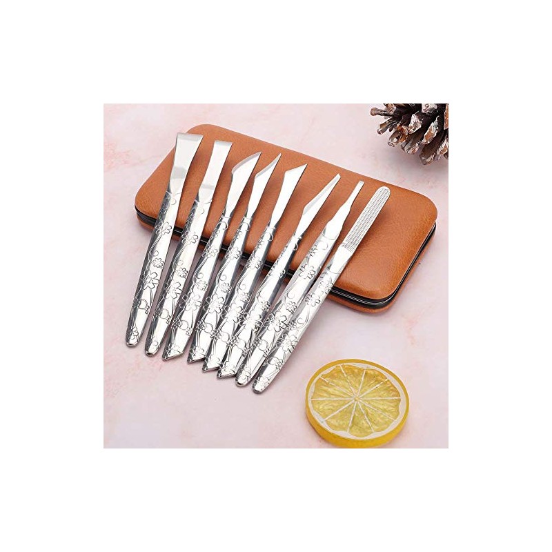 Kit Profesional de Pedicura, 8 Piezas de Limas de Acero