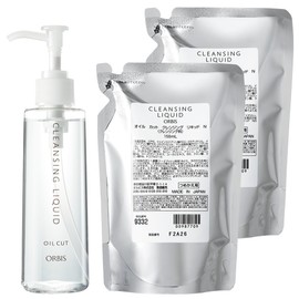Orbis Cleansing Liquid 1 Bottle + 2 Piece Refill Set, 15.2 fl oz (450 ml) Total