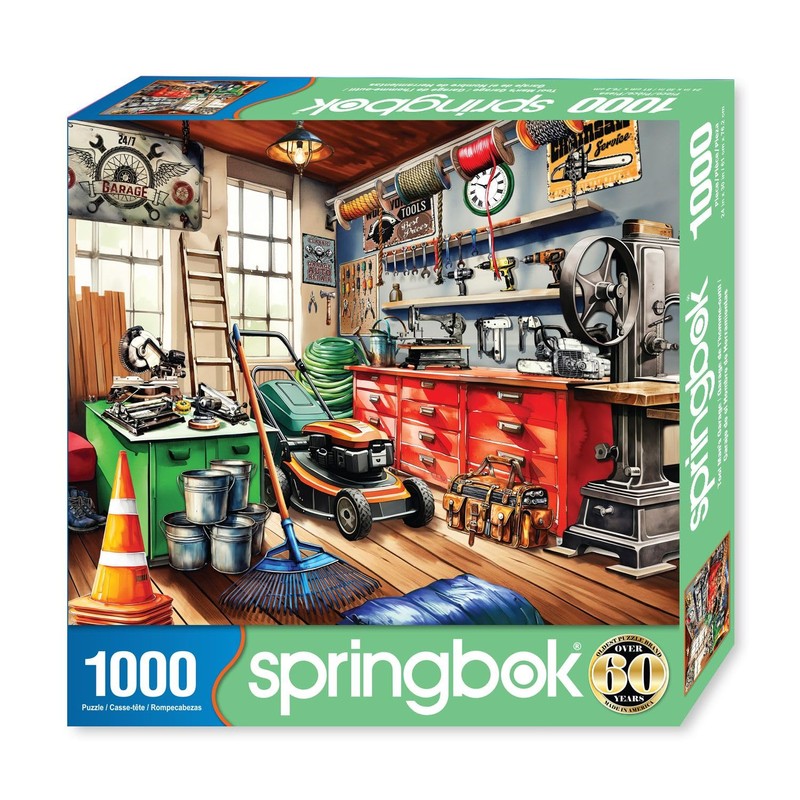 Springbok Tool Man's Garage 1000 Piece Puzzle for Adults -