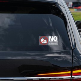 YIKIADA No Food Or Drinks in This Vehicle Sticker 4×2 Inches Self Adhesive Sign Vinyl Waterproof Decal Warning Label for Car Taxi Window 10 Pack