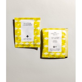 Art of Tea | Organic Egyptian Chamomile Tea Bags - Caffeine Free Herbal Teas | 50 Eco Friendly Pyramid Tea Bag Sachets | Chamomile Tea Organic Naturally Decaf Tea bags
