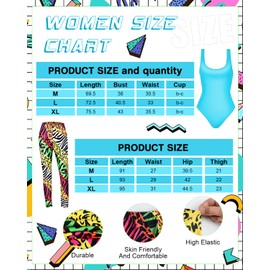 BIQIQI 80s Costume Outfits Accessories Set for Girls, 80s Fancy Dress For Women, 1980s Fancy Dress Party Kits with Headband Earring Leg Warmers Headband for 1980 Retro Parties Hen Do Parties Ladies