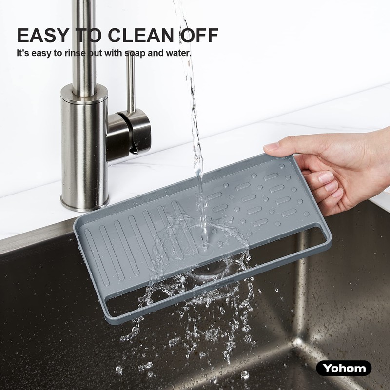 YOHOM Suction Cup Sponge Holder for Kitchen 2-in-1 in Sink