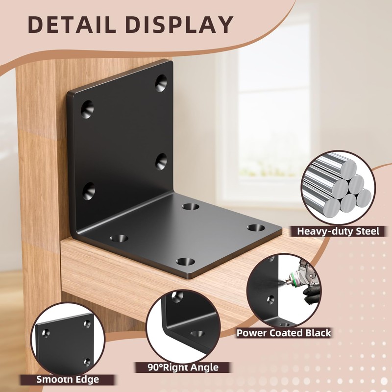 Dabolang 6" X 6" X 5" Heavy Duty Steel L