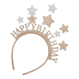 IWOWHERO Birthday Headband Glitter Star Hair Hoop Birthday Party Headband Party Favor