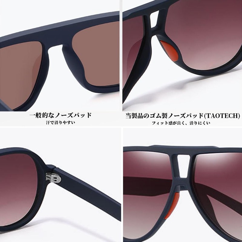 TaoTech Polarized Sunglasses, Retro Frame, Mat, UV400 Ultraviolet Rays, Reflected
