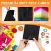 12PCS Black Felt Fabric Sheets 9" x 12" - 1.6mm