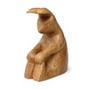 MAISONICA Solid Wood Yoga Bunny Figurine Pilates Ornament - Handmade