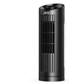 JRD 13'' Tower Fan with 80° Oscillating, 3 Speeds, 23ft/s Bladeless Desk Fan, Quiet Operation, Compact & Portable Table Fan for Bedroom Home Office