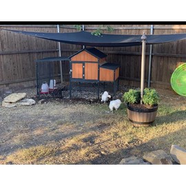 Dog Kennel Shade Cover 95% Sunblock Shade Tarp Panel Net Mesh with Grommets for Outdoor Dog House Large Pet Crate Chicken Coop, 6.5ft x 10ft