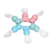 Baby Spoons Forks Set Short Handle Silicone Self Feeding Utensils