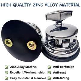 Tceapoo 3pcs Floor Tom Drum Leg Bracket Mount, Drum Holder Base Plate Rack Clamp, Tom Drum Holder Bracket Alloy Base for Tom Drum Musical Instrument Accessory