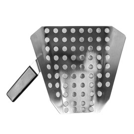 Alnicov Stainless Steel Popcorn Scoop with Holes French fry spoon with holes French Fry Scoop Ice Candy Dessert Spoon with Detachable Handle for Snack Portioning