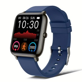 1.69" Touch Screen Smartwatch, a Fitness Tracker Featuring a Sleep Monitor and Step Counter,Supports 10 Sports Modes for RunningColor: Blue