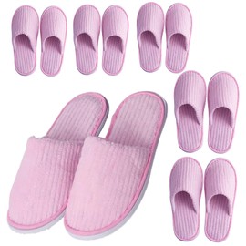 6/10/12 pares de pantuflas desechables, hoteles, casas de huéspedes, clubes de spa de belleza, pantuflas de interior, dama de honor sl para bodas, camping al aire libre, pantuflas fáciles de