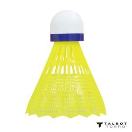 Talbot Torro Erwachsene (Unisex) Badminton und Federball TECH 350 Badmintonball, 3er Dose, Korb: Gelb, Geschwindigkeit Blau-Mittel, One Size