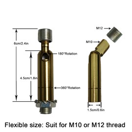 Haligate Brass Sloped Ceiling Adapter for Pendant Light Chandelier CeilingLamp 1 Pcs,.Vaulted Ceiling Light Fixtures. 180°+355°rotatable