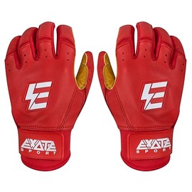Exote Bolt Baseball and Softball Batting Gloves for Men Women Youth & Adult Sizes -Short Cuff Breathable Leather Baseball Batting Gloves with Extra Grip & Wrist Support (Adult Small)