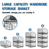 Jakyitvi Stackable Closet Organizers and Storage Bins 4 Pack, Sturdy